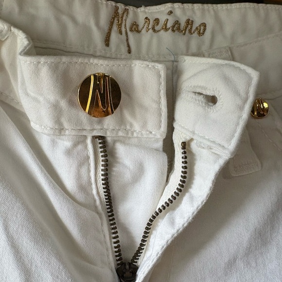 Marciano, size 28, white with gold accents jeans, cotton blend, slim leg - Picture 5 of 6